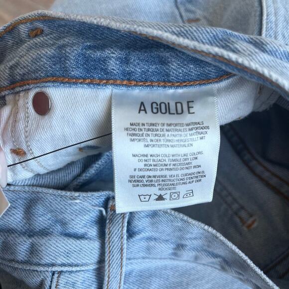 AGOLDE Dee High Rise Denim Shorts - Digit Wash - Size 24 - Picture 4 of 5